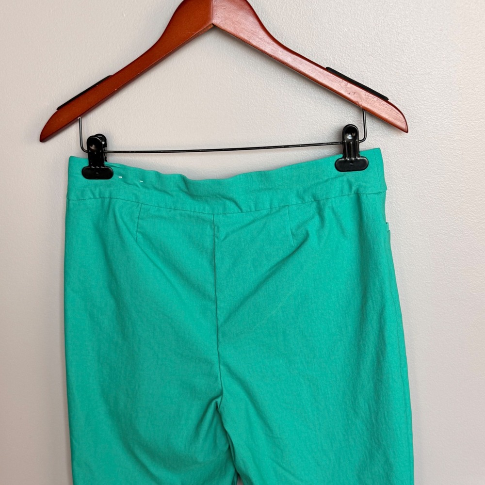 Chico's Brigitte Slim Ankle Pants Kelly Green Pull On Stretch Sz 1 US 8 Cropped - Picture 4 of 12